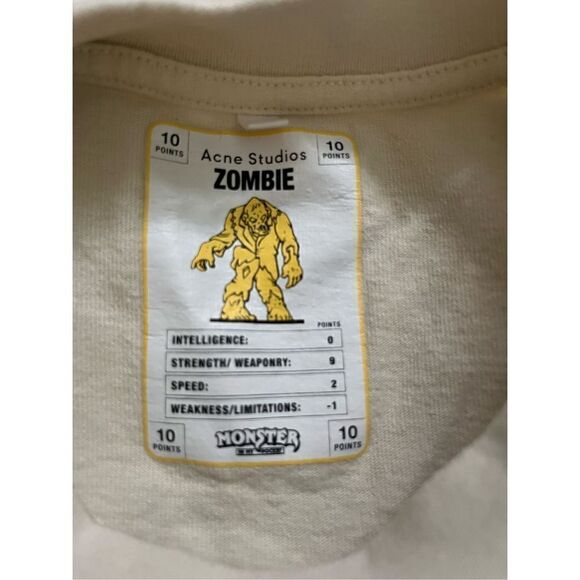 100% Authentic ACNE STUDIOS Beige Monster in My Pocket Edition 'Zombie' T-Shirt - Picture 14 of 14